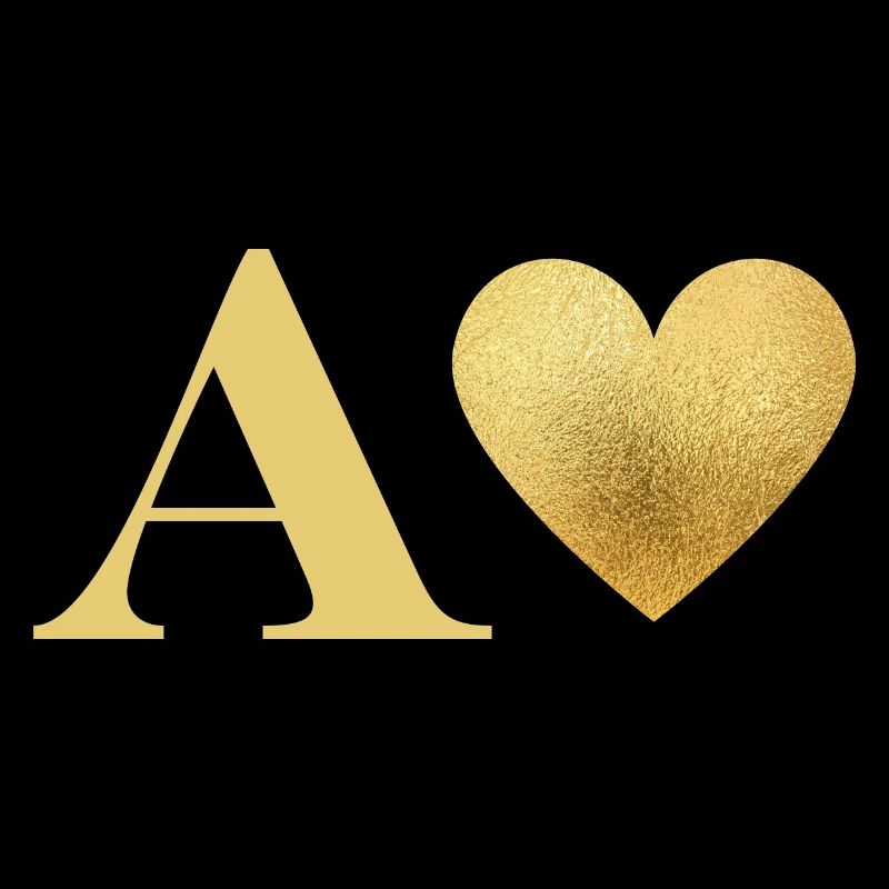 Letter with a golden heart