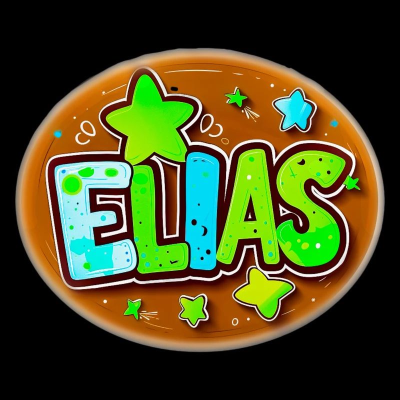 Name Elias blau/grün