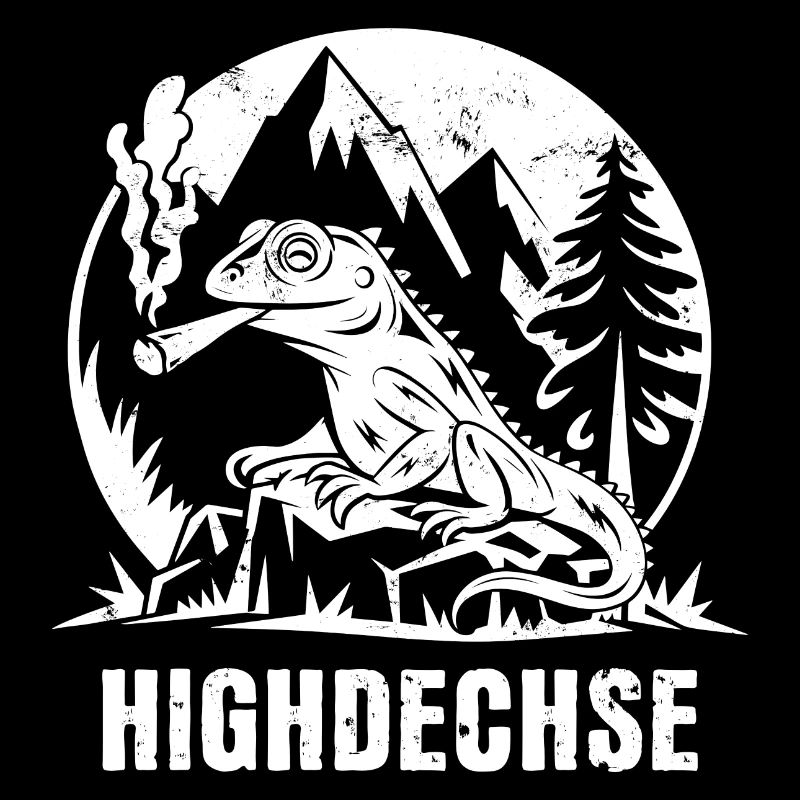 Highdechse - Eidechse mit einem Joint
