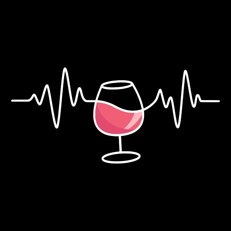 Wine heartbeat rosé wine red wine