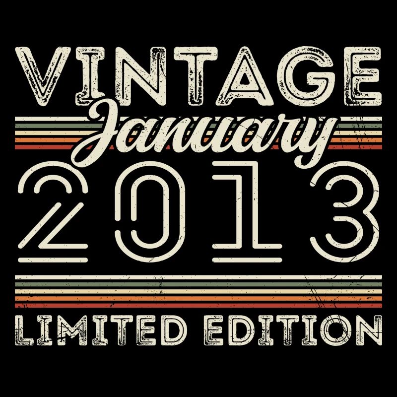 Janvier 2013 Millésime 2013 - Anniversaire Janvier 2013