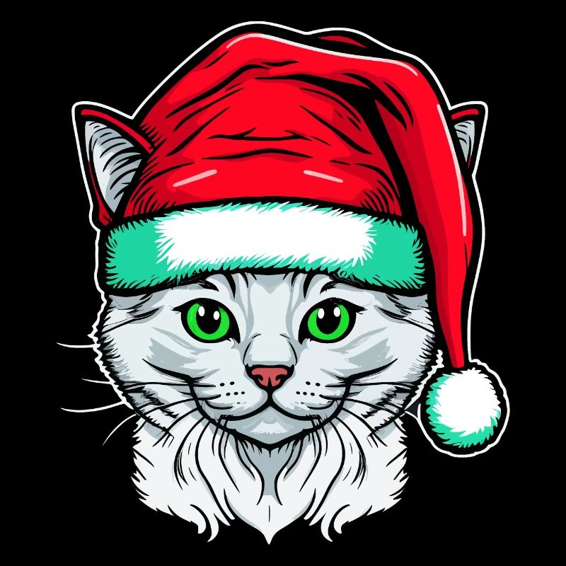 Lovely Winter kitten digital artwork for all