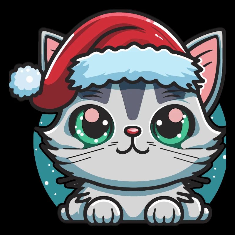 Pretty Advent cat digital artwork for all kitten