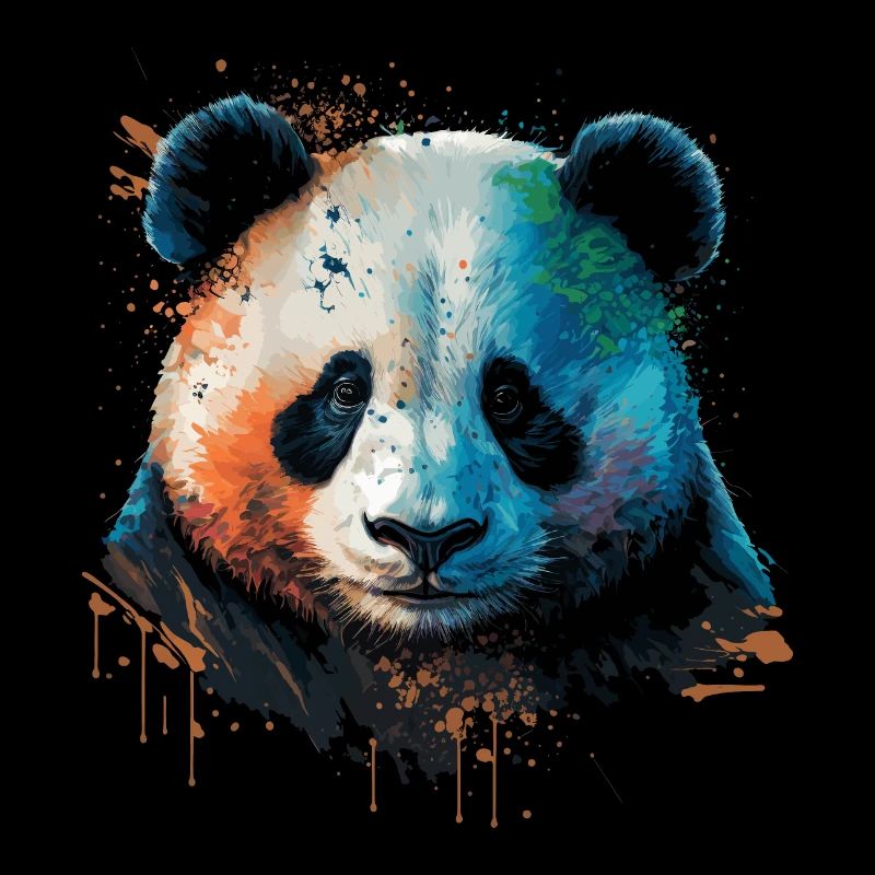 Illustration colorée de panda