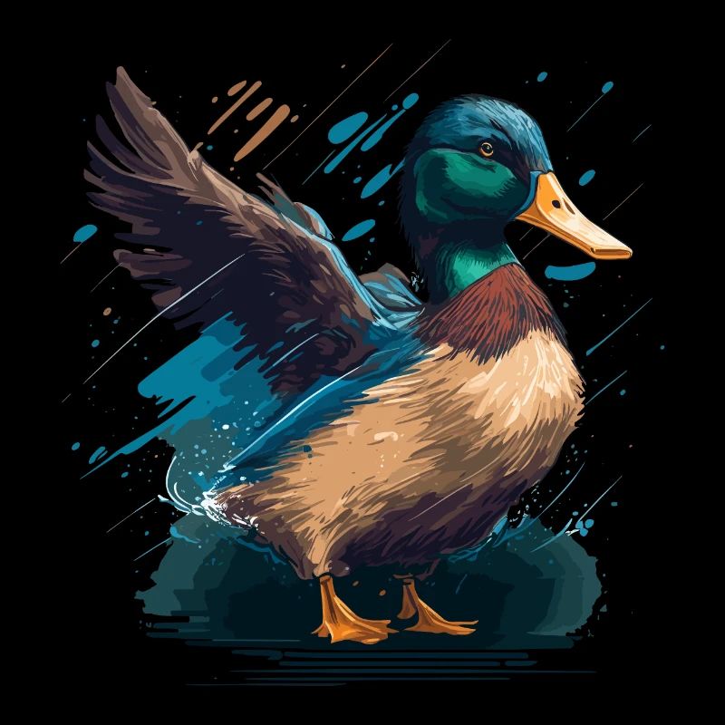Duck with wings