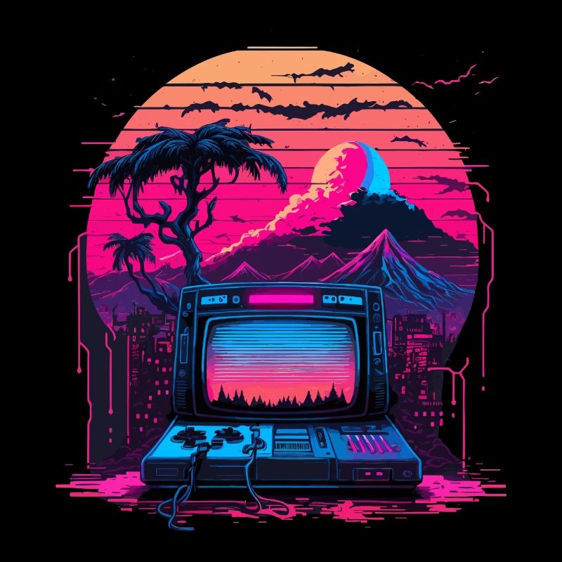 Ordinateur Vaporwave