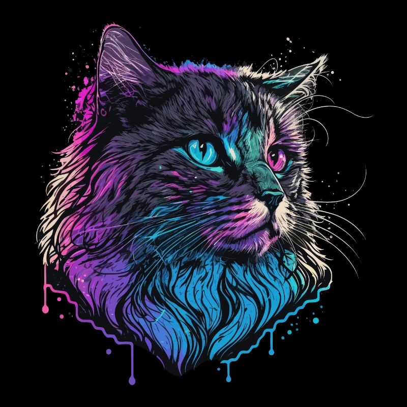 Dampfer Katze Illustration