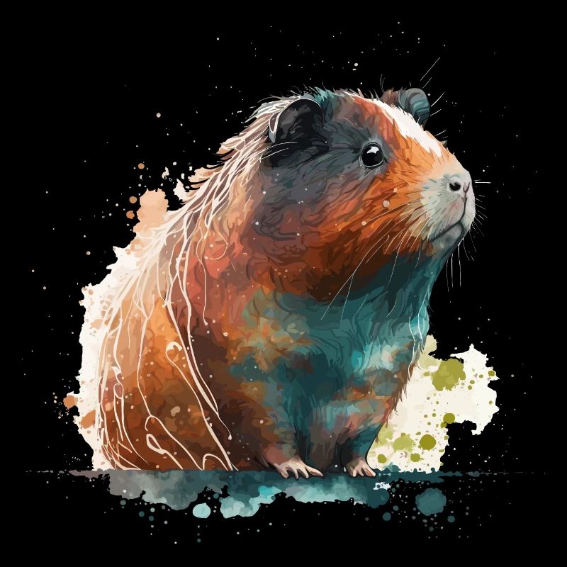 cochon d’Inde aquarelle