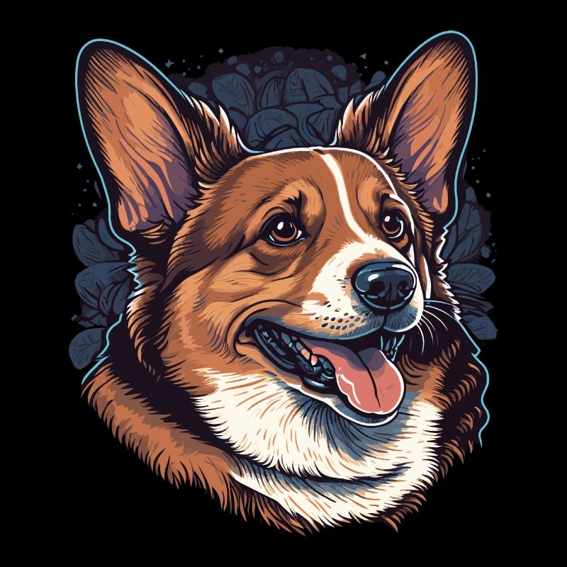 Joyful Brown Corgi