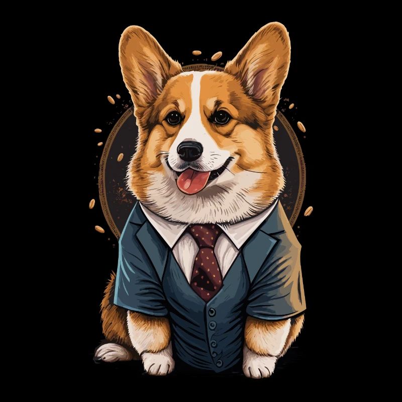 Chien Corgi espiègle