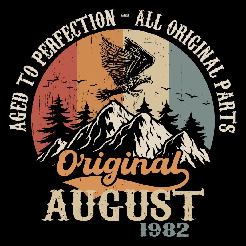 August 1982 Vintage Retro Birthday Gift 1982