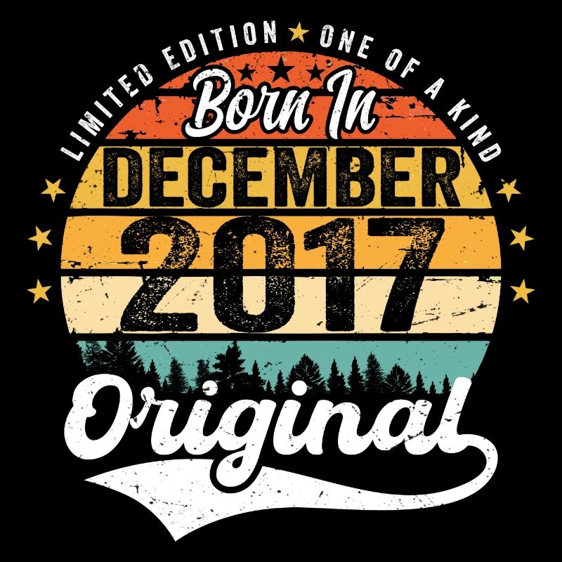 Original December 2017 Vintage Birthday 2017