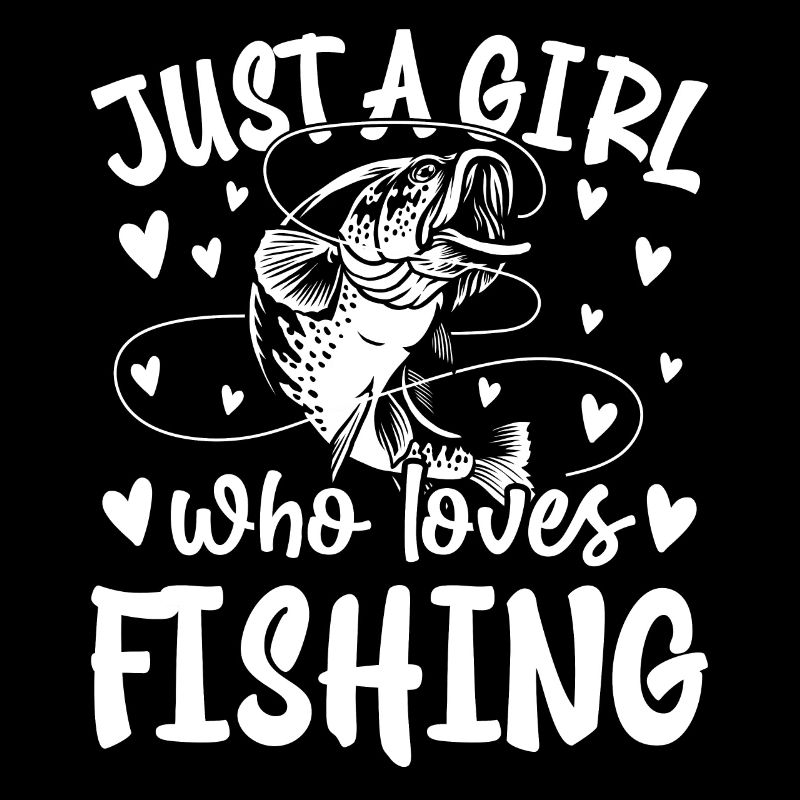 Nur ein Mädchen, das Angeln liebt