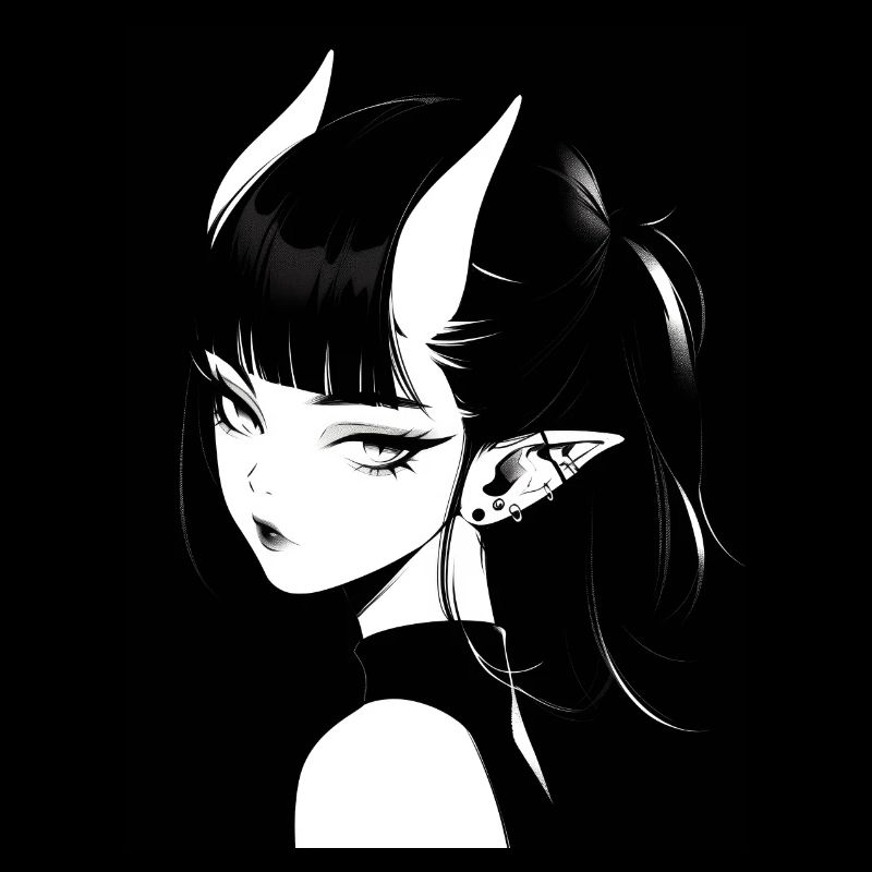 Anime, Mädchen, Geschenk, demon