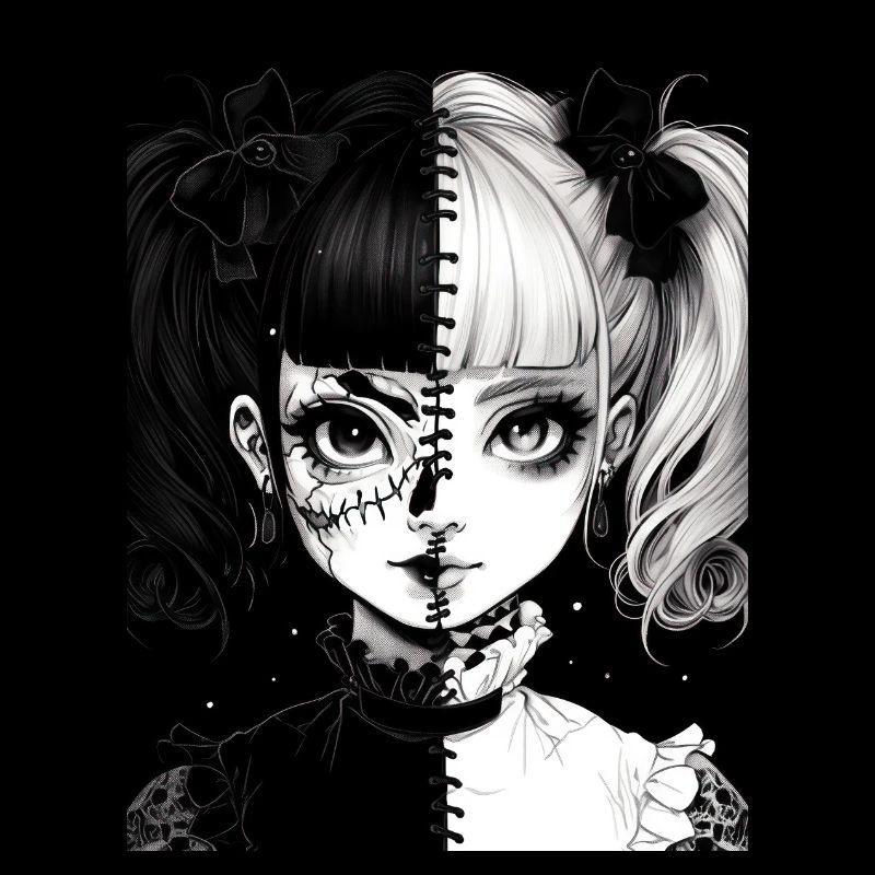 Anime, Mädchen, Geschenk, horror