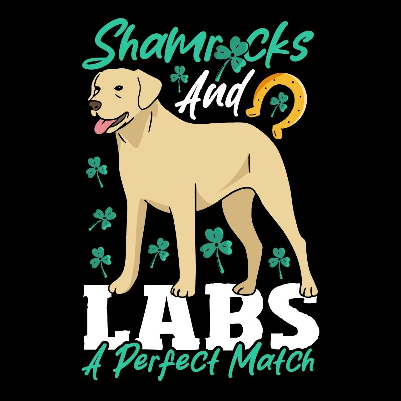 Labrador, propriétaire du laboratoire, Paw, joyeuse Saint-Patrick
