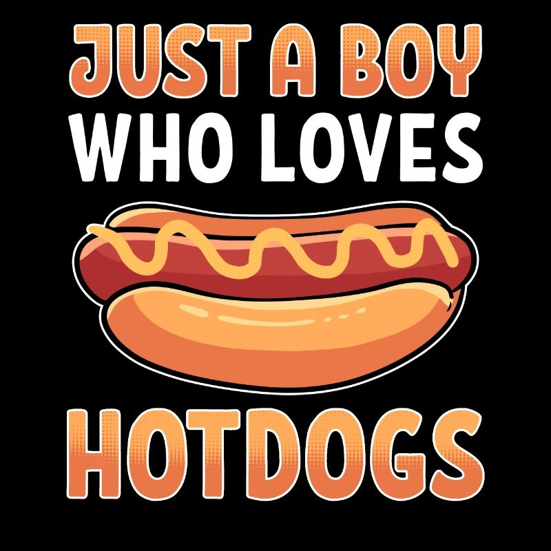 Nur ein Junge, der Hotdogs liebt