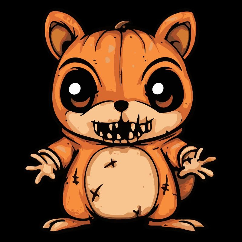 Eichhörnchen Halloween Comic Lustig