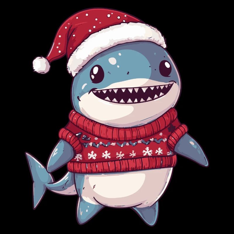 Bande dessinée de Noël requin