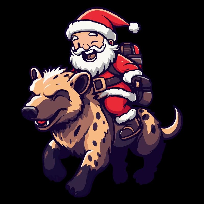 Hyäne Weihnachtsmann