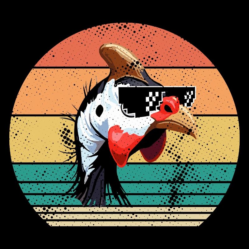 Hühner Hahn Perlhuhn