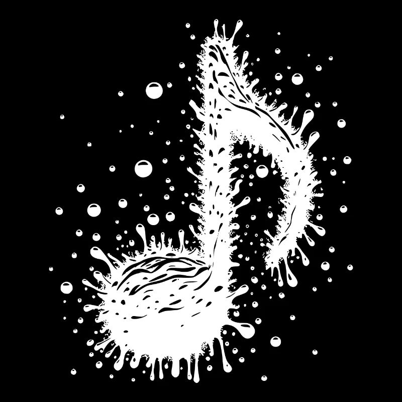 Drops de notes de musique d’éclaboussure