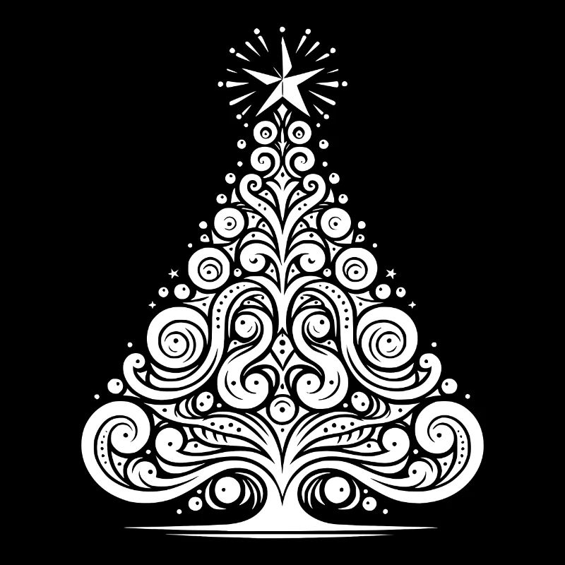 Modern tree with festive elegance and ornaments