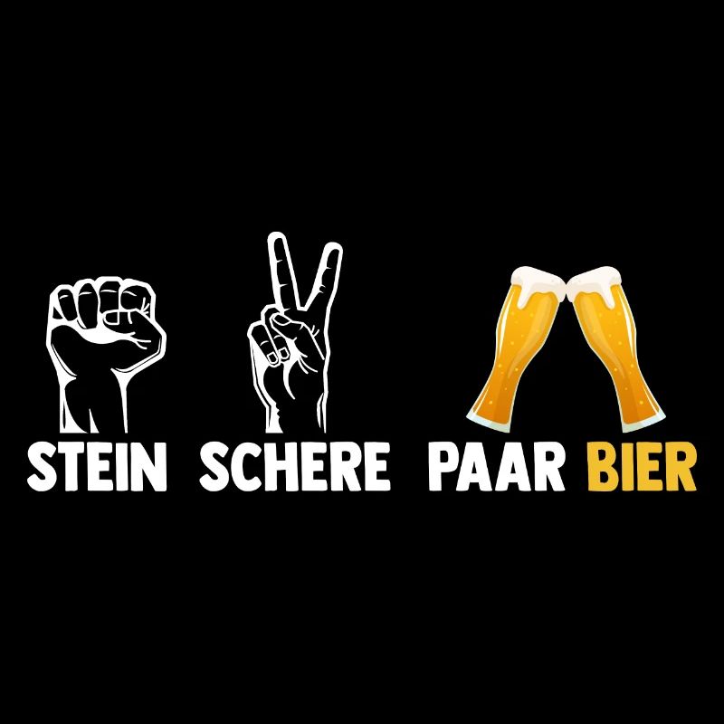 Stein Schere Paar Bier