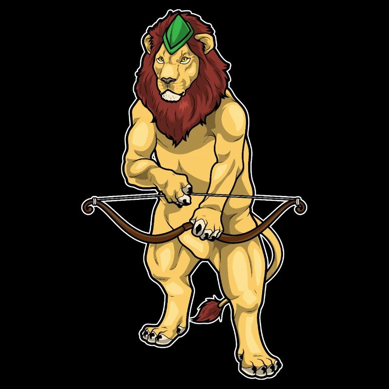 Löwe Bogenschütze Bogen
