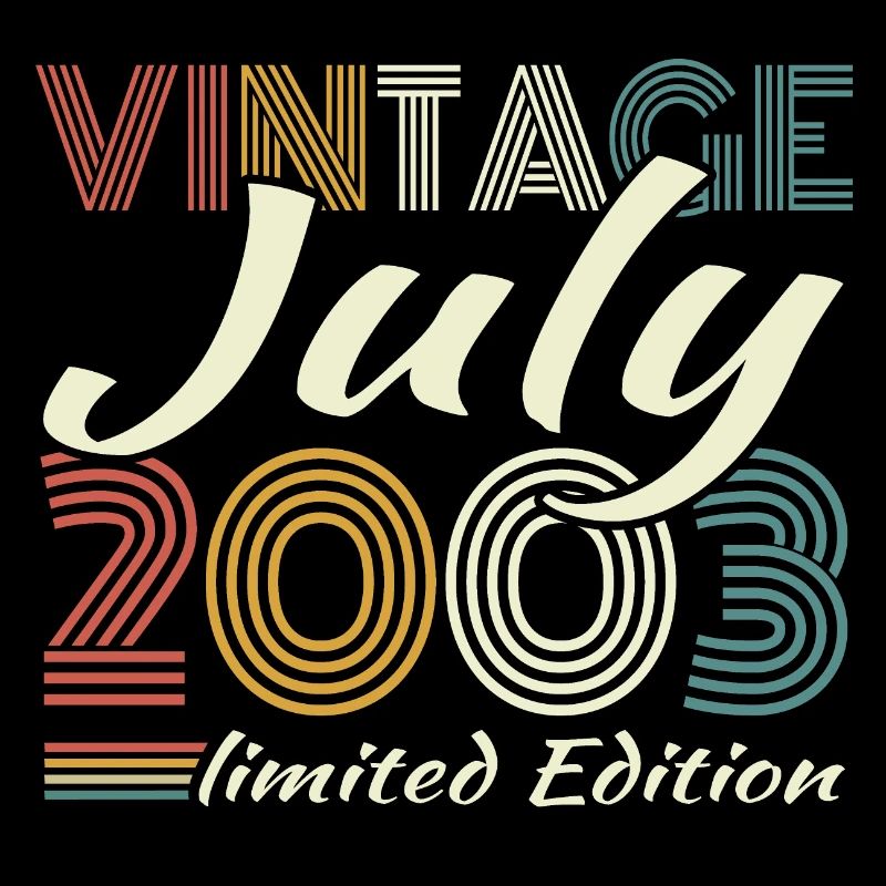 July 2003 Vintage Retro Birthday Gift