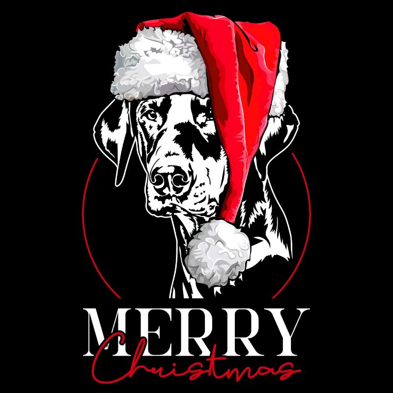 Santa Dobermann Merry Christmas Hunde Wilsigns