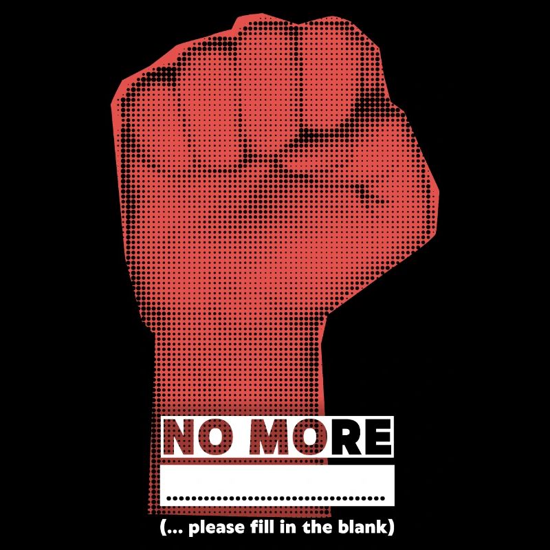 Clenched fist, protesting, funny saying