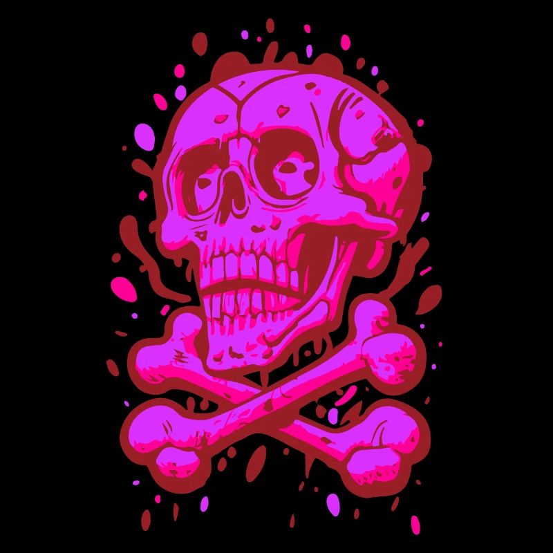 Graffiti Crâne de Pirate Rose