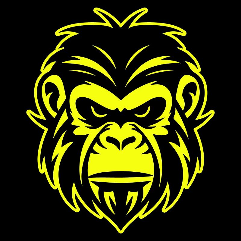 Monkey Head Portrait Icon