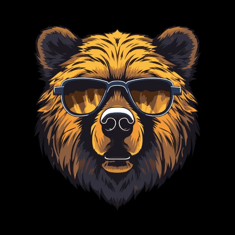 Bear Hipster Cool Party