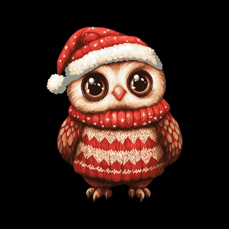 Bande dessinée de Noël hibou