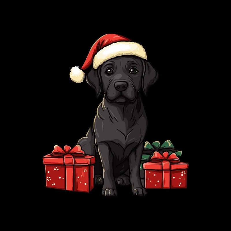 Labrador Hund Weihnachten Comic Geschenke