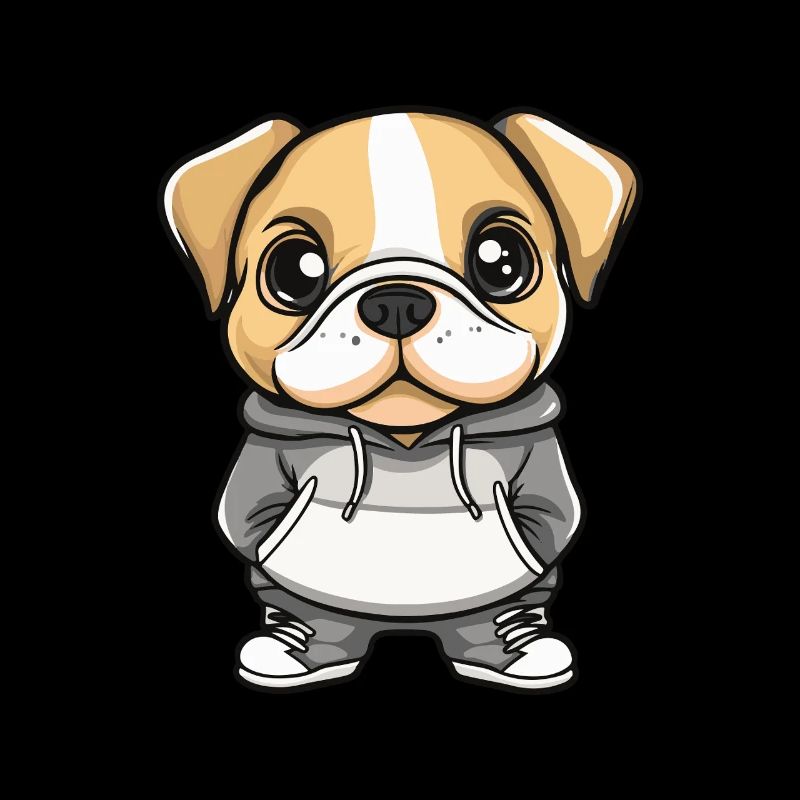 Bouledogue chien drôle