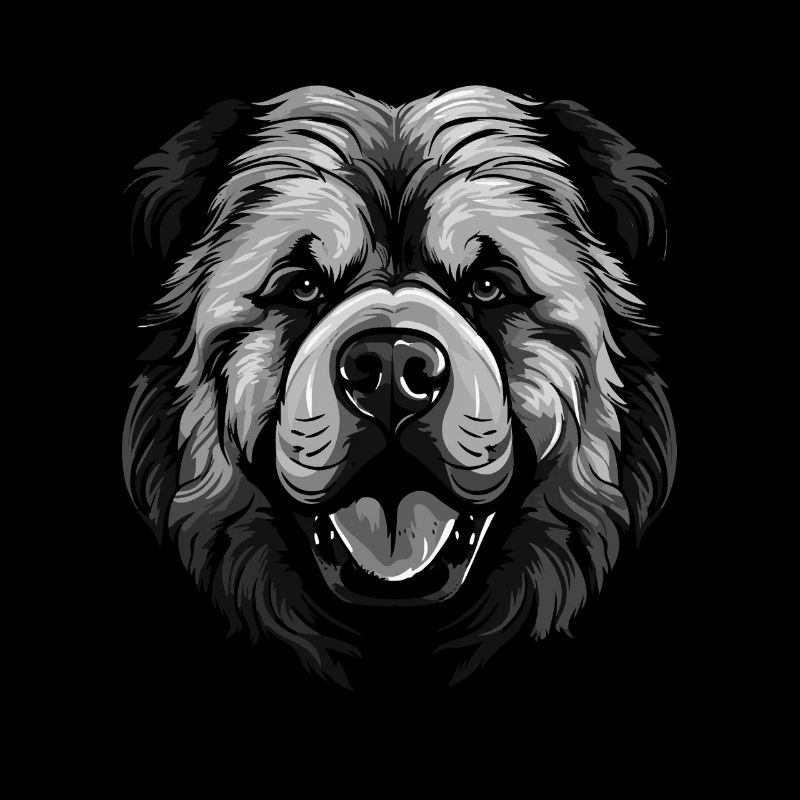 Chow Chow Dog Head