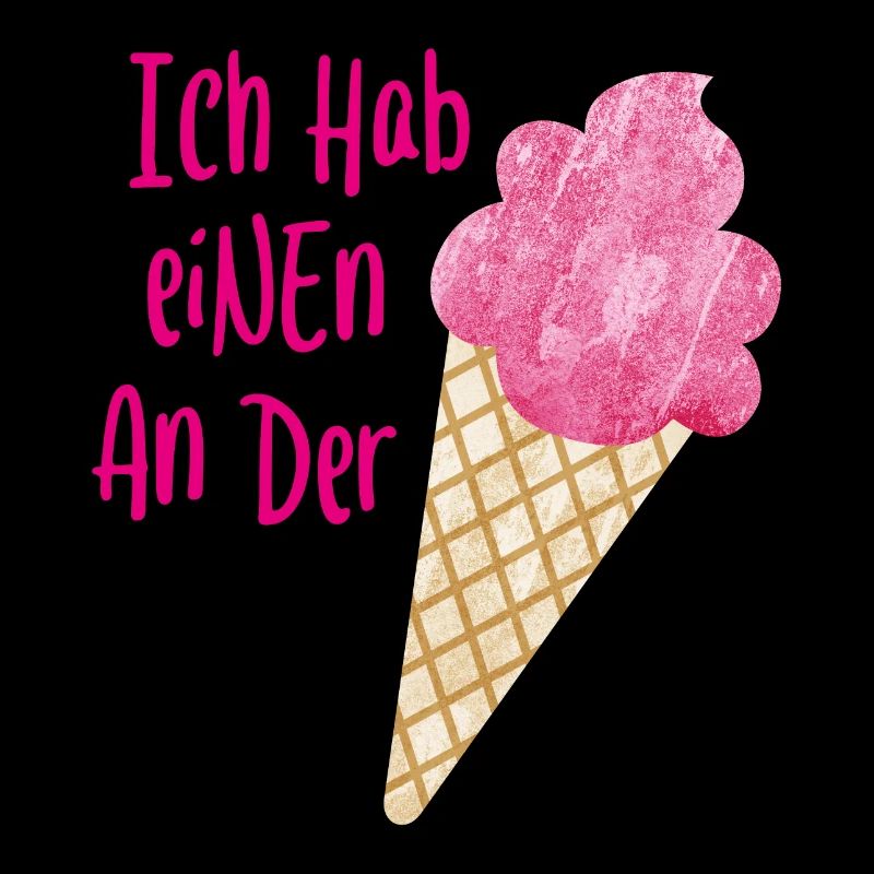Einen an der Waffel Eis coole lustige Sprüche Fun