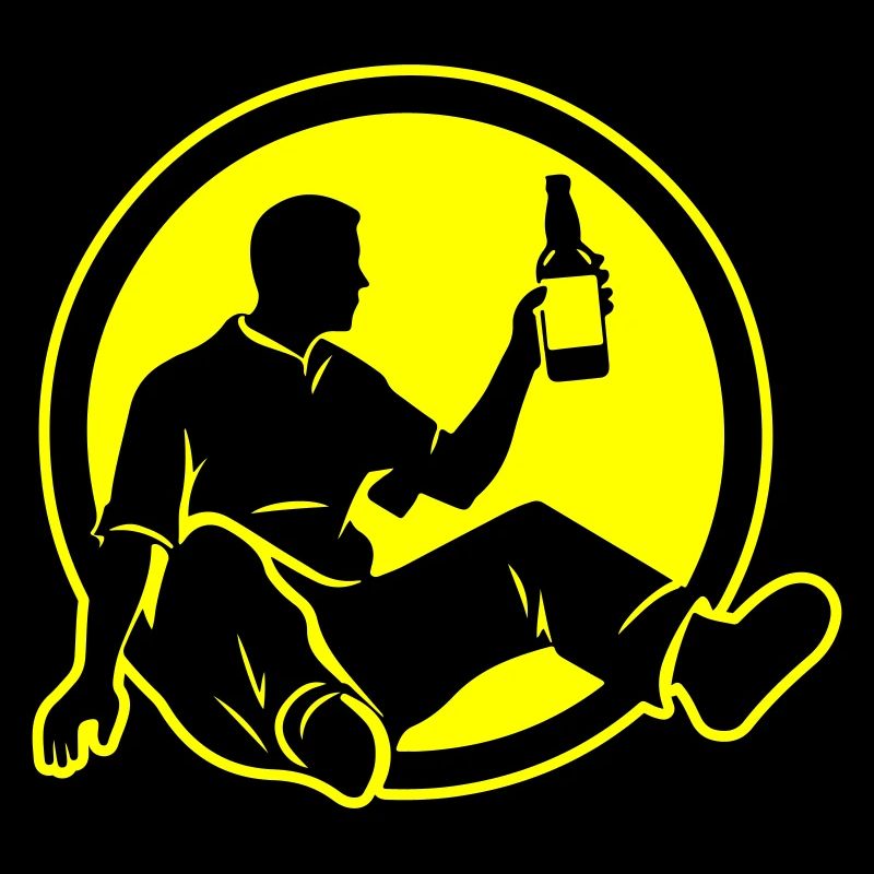 Bière buvant Silhouette Party