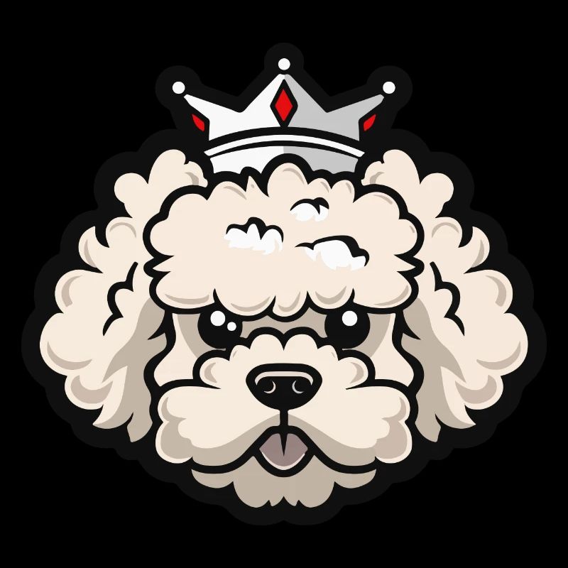 Pudel Hund Krone