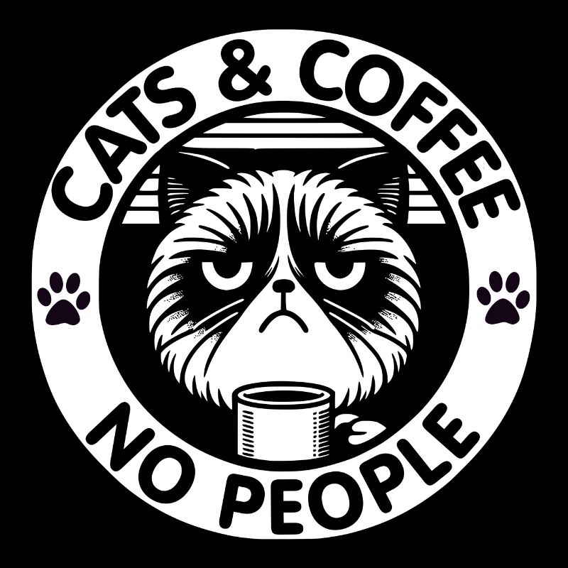 Cat and coffee not people