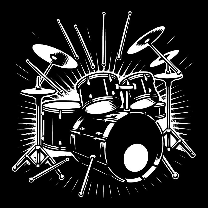 Drums Drummer Destroy Silence Rockband.