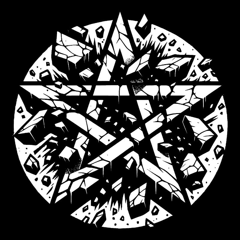 Zerrissenes Pentagramm Okkultes Zeichen