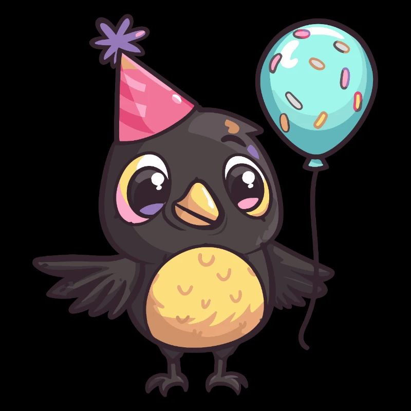 Rabe Krähe Geburtstag Baby