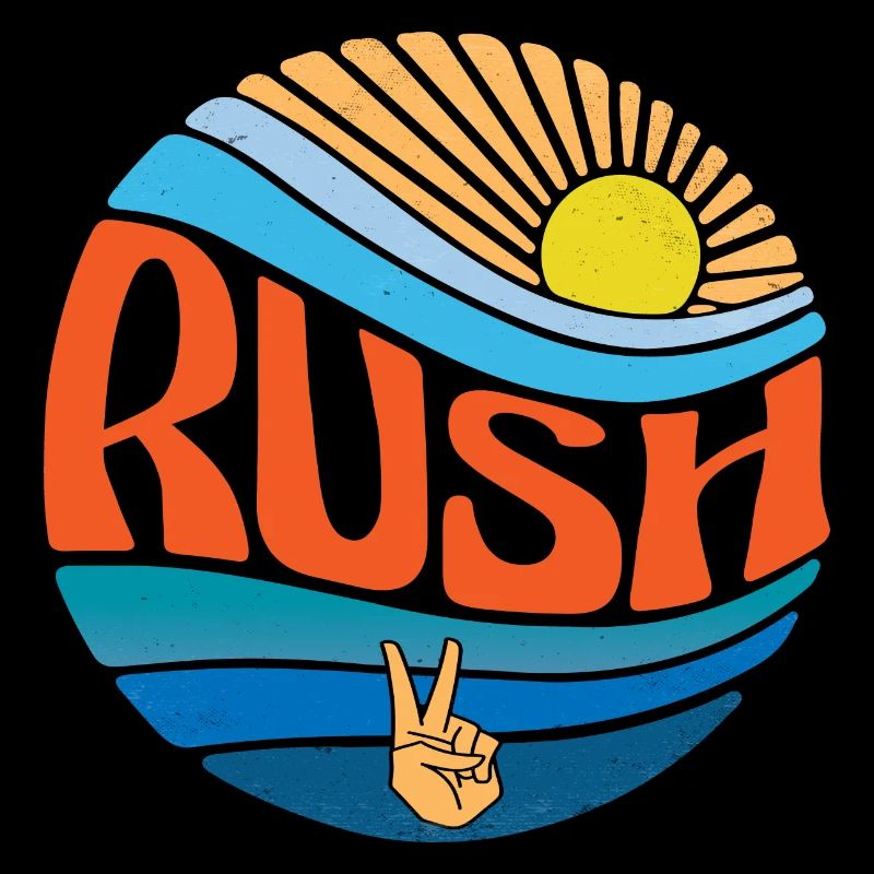 Rush Shirt Vintage Sunset Rush Groovy Tie Dye