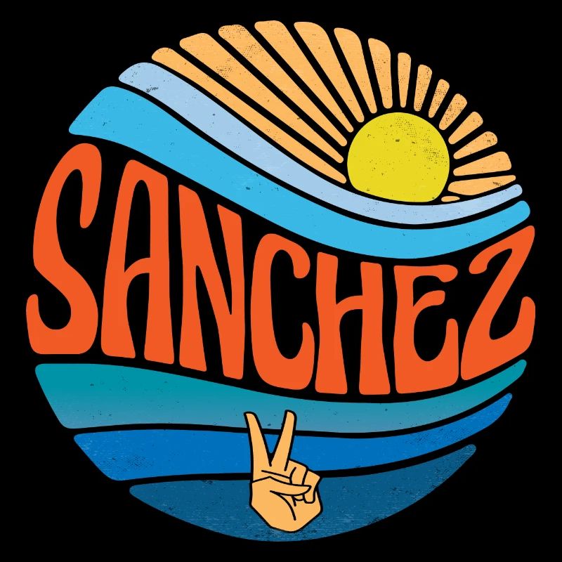 Sanchez Chemise Vintage Sunset Sanchez Groovy Cravate