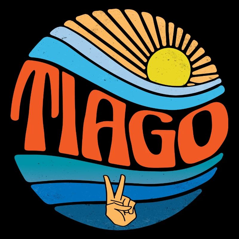 Tiago Hemd Vintage Sunset Tiago Groovy Tie Dye