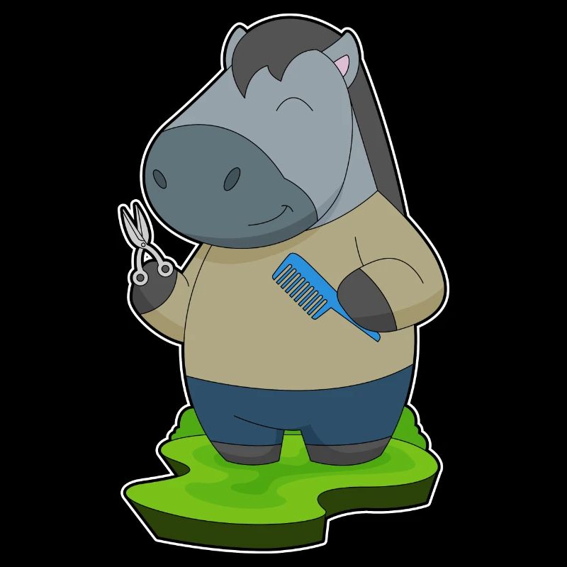 Peigne à ciseaux de coiffeur de cheval